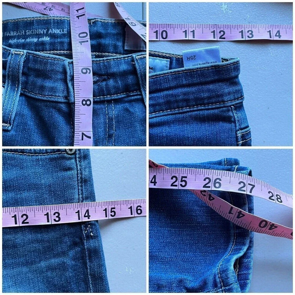 ag adriano goldschmied Farrah Skinny Ankle Low Rise Medium Wash Skinny 25R - Picture 3 of 9